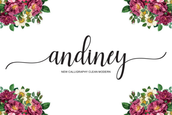 Andiney Script: A Modern Calligraphy Font for Clean Design