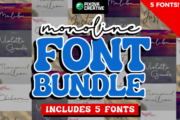 Monoline 5 Script Bundle: Elevate Your Design Projects
